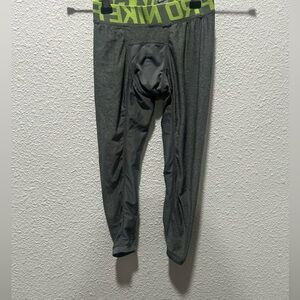 Bogo free -Nike Kids Leggings in Gray and Neon Green
